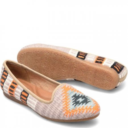 Women's Born Giselle Flats - Taupe Cotton Fabric (Multicolor)