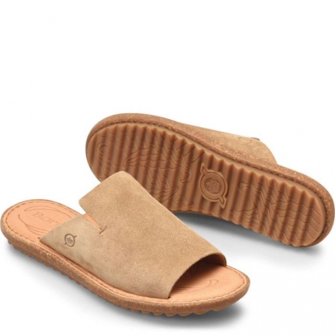 Women's Born Mesilla Sandals - Taupe Suede (Tan)