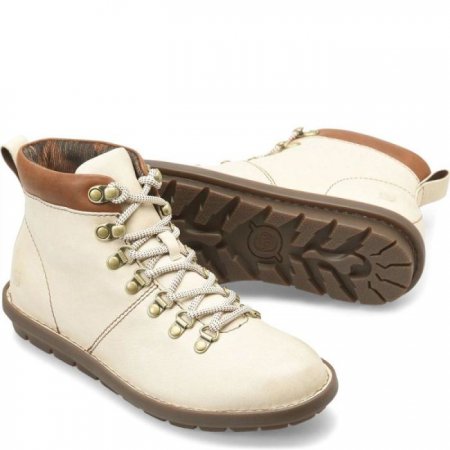 Women's Born Blaine Boots - Cream and Brown (White)