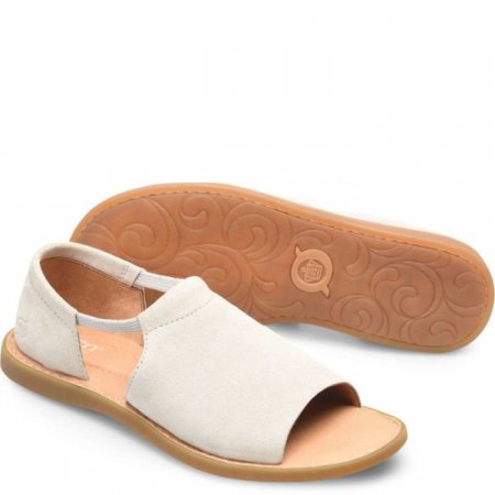 Women's Born Cove Modern Sandals - Cream Porcellana Suede (White)