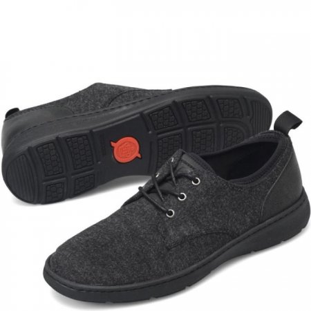 Men's Born Marcus Slip-Ons & Lace-Ups - Dark Charcoal Wool Combo (Grey)