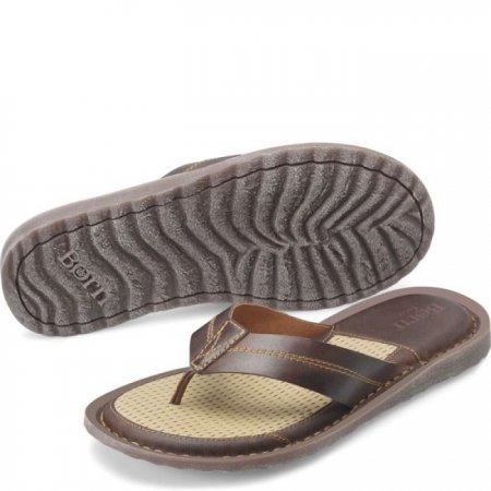 Men's Born Bermuda Basic Sandals - Dark Castano (Brown)